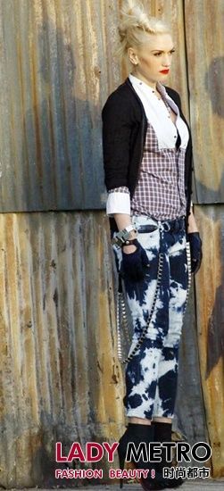 大牌扎染牛仔穿出另类复古美