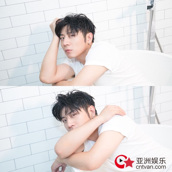 高晓攀纯白写真曝光 湿发白衣慵懒十足