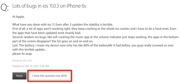 用户太崩溃！苹果始终没解决iOS 11耗电过快问题