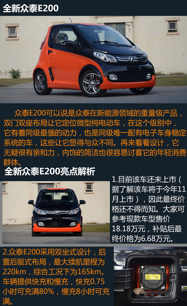全新众泰E200试驾 微型纯电动车新高度