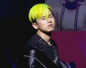 张杰染荧光绿头发 网友吐槽：闰土！