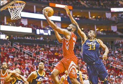 火箭胜爵士 周琦替补上场贡献4分