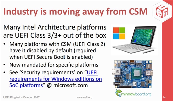 Intel决定2020年封禁UEFI兼容模式：Win7将无法启动