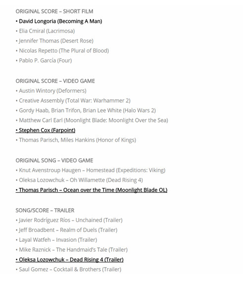 《天涯明月刀OL》斩获好莱坞音乐传媒奖最佳游戏原创歌曲