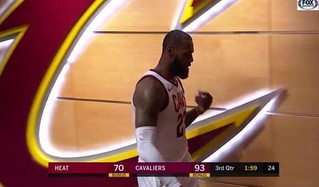 勒夫砍38＋9詹皇首遭驱逐　骑士轻取热火喜迎9连胜