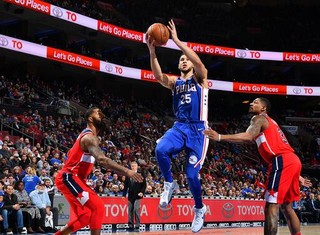 西蒙斯大号两双76人主场险胜　奇才反扑未果憾负