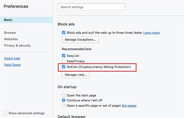 Opera 50浏览器可防挖矿：拒绝变肉鸡