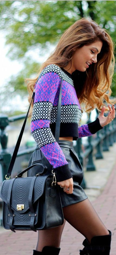 梦幻紫色穿搭街拍 你也能hold住紫色