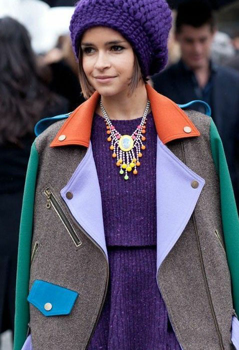 梦幻紫色穿搭街拍 你也能hold住紫色