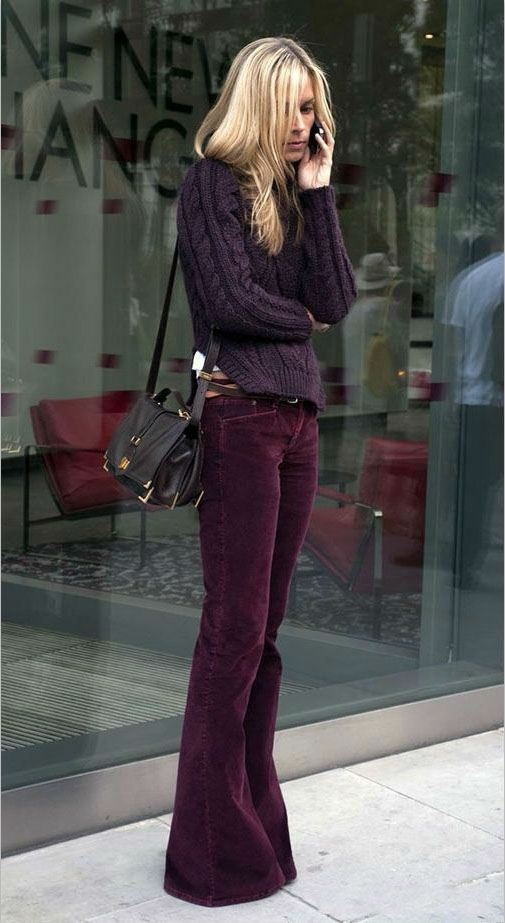 2014秋冬流行之梦幻紫色&nbsp;时尚达人私下着装