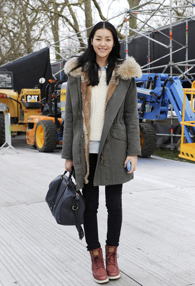 刘雯关晓彤都爱这一件 保暖又时髦的派克大衣怎么搭才好看