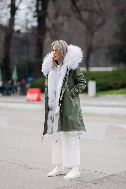 刘雯关晓彤都爱这一件 保暖又时髦的派克大衣怎么搭才好看