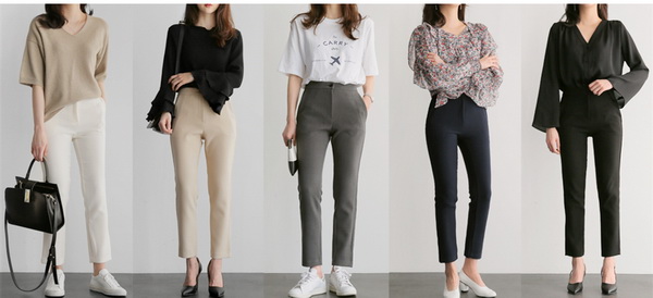 矮个子女生穿搭示范,高腰裤搭出大长腿