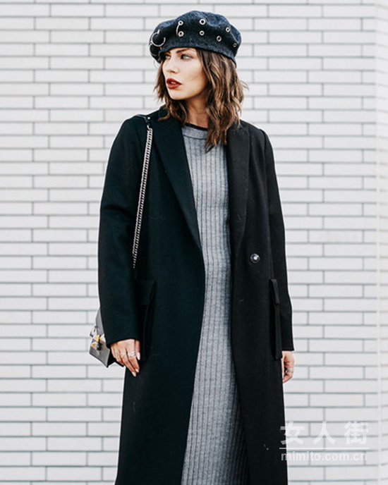 大衣+连衣裙的时髦套路，简单易上手
