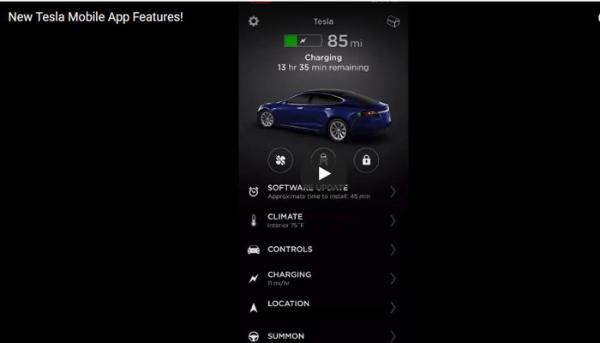特斯拉手机应用升级将提供地图导航分享、远程升级及媒体操控功能