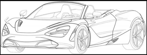迈凯伦720S Spider车型专利设计图曝光 最大动力输出为710 Hp
