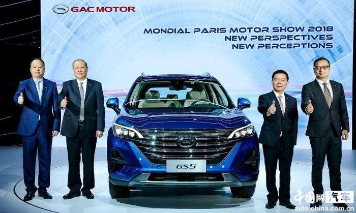 广汽传祺全新GS5巴黎车展全球首发 预售12万元起