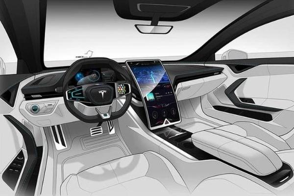 全新特斯拉Model S设计效果图 外观升级“面露凶相” 配有曲面大屏