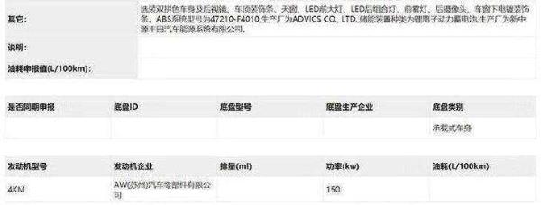 一汽丰田奕泽EV今年5月份上市 最大续航400km