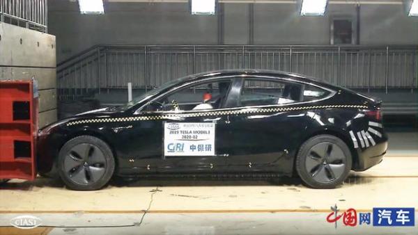 中保研公布国产特斯拉Model 3碰撞成绩 整体表现出色