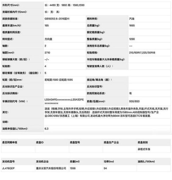 长安欧尚X5配置曝光 搭两种动力 对标哈弗F5