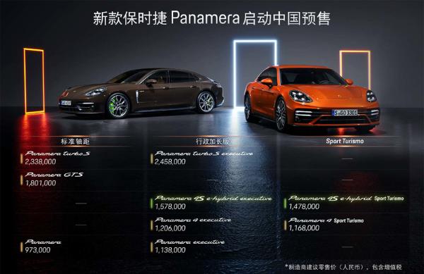 97.3万起 新款保时捷Panamera开启预售