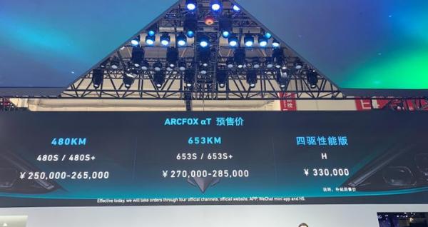 北汽新能源ARCFOX αT新消息曝光 将10月24日上市 预售25万起