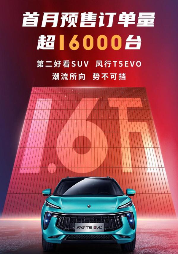 风行T5 EVO预售首月突破1.6万台 对标车型直指哈弗H6