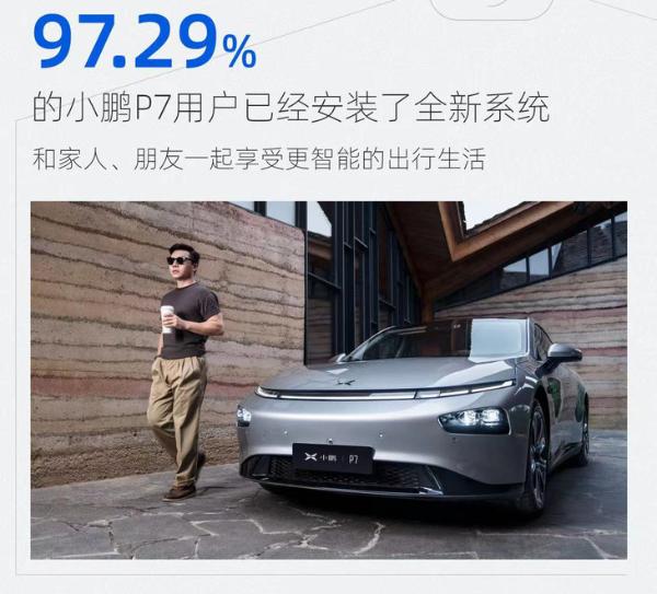发布10天 小鹏P7最新OTA升级装车率突破97%