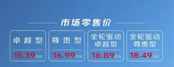 长安UNI-K正式上市 售15.39万元-18.49万元