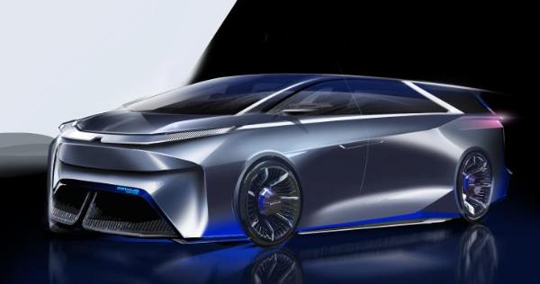 将上海车展首发 定位智能化MPV MAXUS MIFA EV概念车手稿曝光