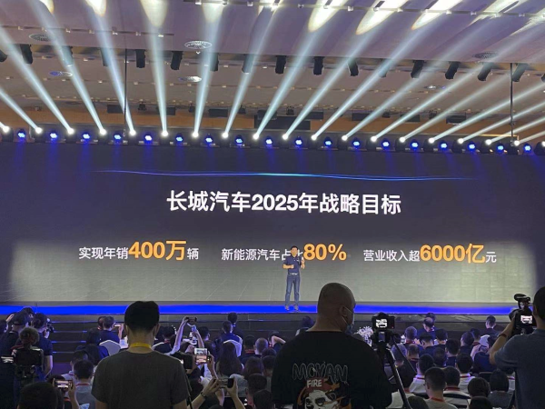 魏建军：长城2025年欲实现年销400万辆，新能源汽车占八成