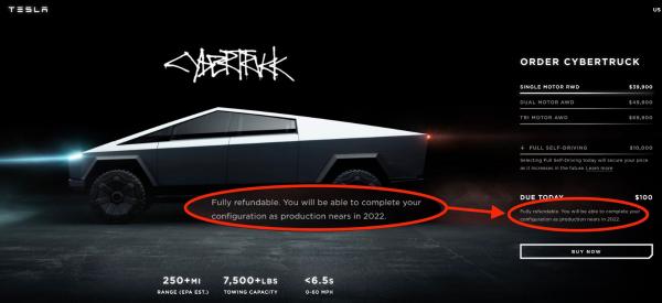 特斯拉证实Cybertruck生产推迟至2022年
