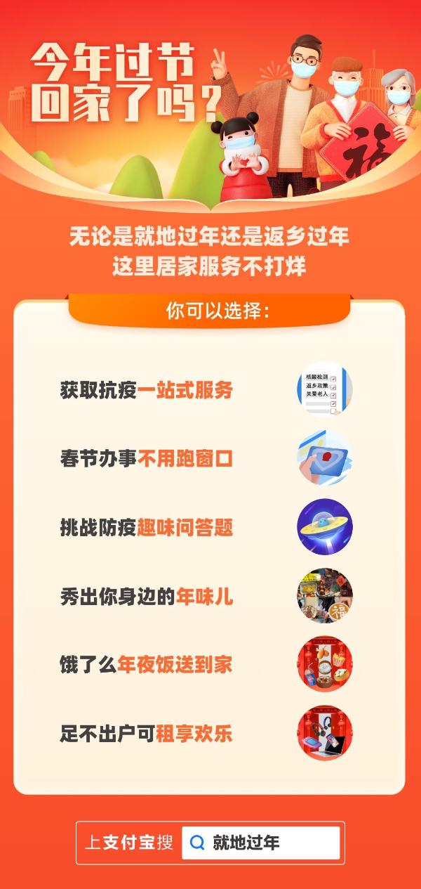 今年过年近6成网友没回老家，“就地过年”成支付宝热词