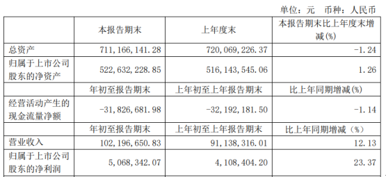 海量数据2021年第一季度净利506.8万增长23% 本期政府补助增加