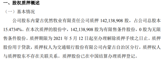 赛科星股东质押1.42亿股 用于贷款