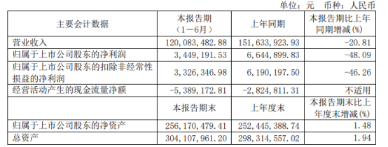 江泉实业2021年上半年净利344.92万下滑48.09% 电量生产和销售减少