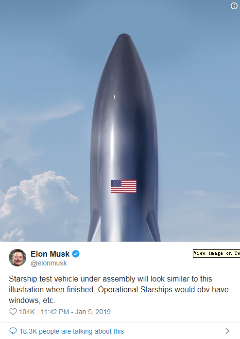 马斯克又有大动作！SpaceX星际飞船原型机将在4周后进行试飞！