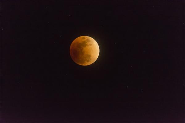 罕见！超级红月亮现加州天宇 格里菲斯天文台还直播了月全食过程