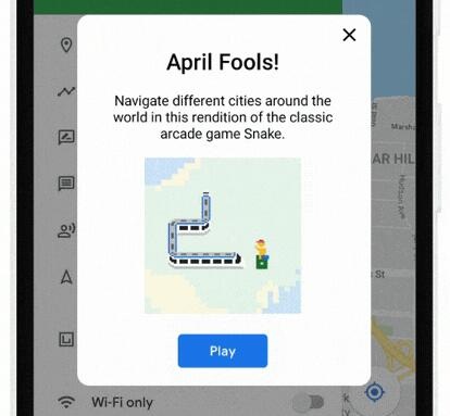 谷歌愚人节黑科技彩蛋：地图玩起“贪吃蛇”游戏 还有用来智能打字的勺子
