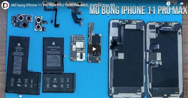 iPhone 11 Pro Max全球首拆：L形电池瞩目，电池容量增加25%