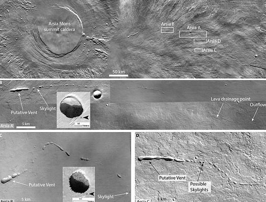 火星和月球表面下的熔岩管道比地球的大1000倍 未来太空探索行星基地有了！