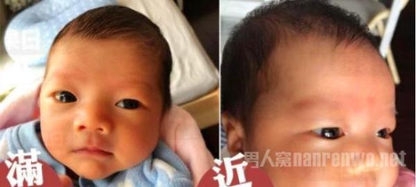 甘比晒三胎女儿 简朴打扮 长得白白胖胖发量惊人