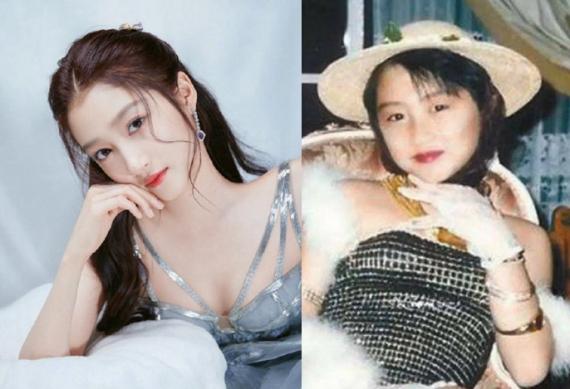 谢霆锋童年女装照撞脸关晓彤 穿抹胸裙笑容妩媚