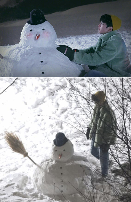 童心未泯！王俊凯被偷拍雪地里堆雪人 坐地上模样可爱