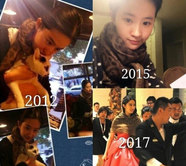 刘亦菲一把椅子用18年 还有10年的羽绒服，9年的围巾