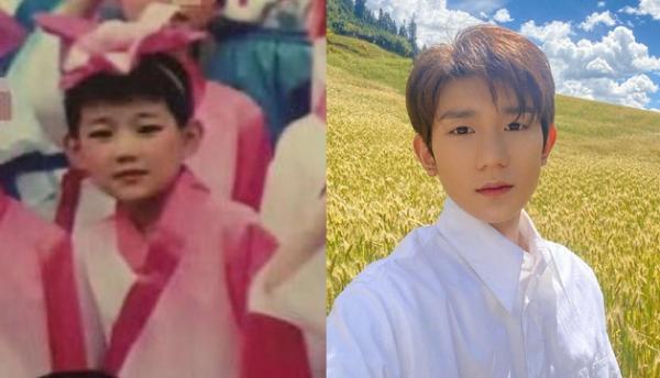 男星童年女装：王源头戴小红花 林更新像哪吒