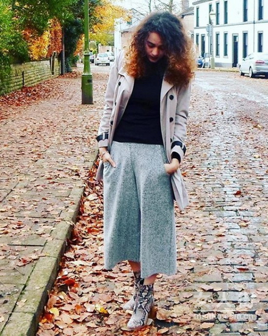 阔腿裤选的好，冬季潇洒出街遮肉神器