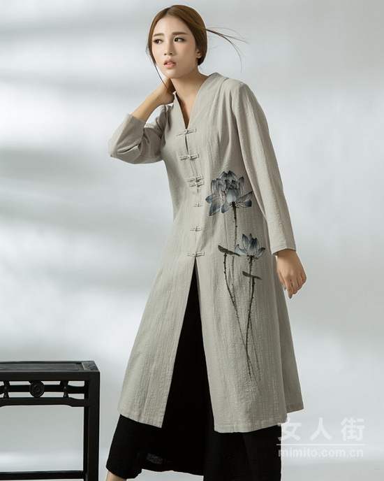 中式复古连衣裙,穿着像仙女一样飘逸