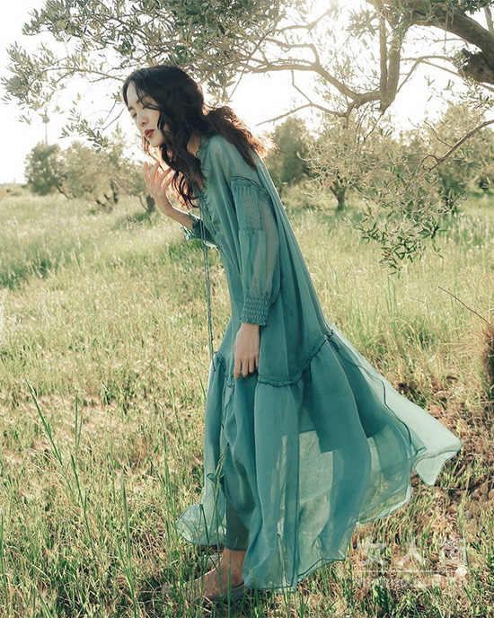 中式复古连衣裙,穿着像仙女一样飘逸